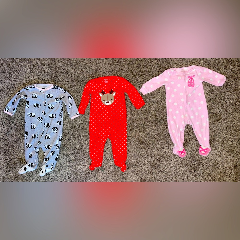 Baby girl feet pajamas